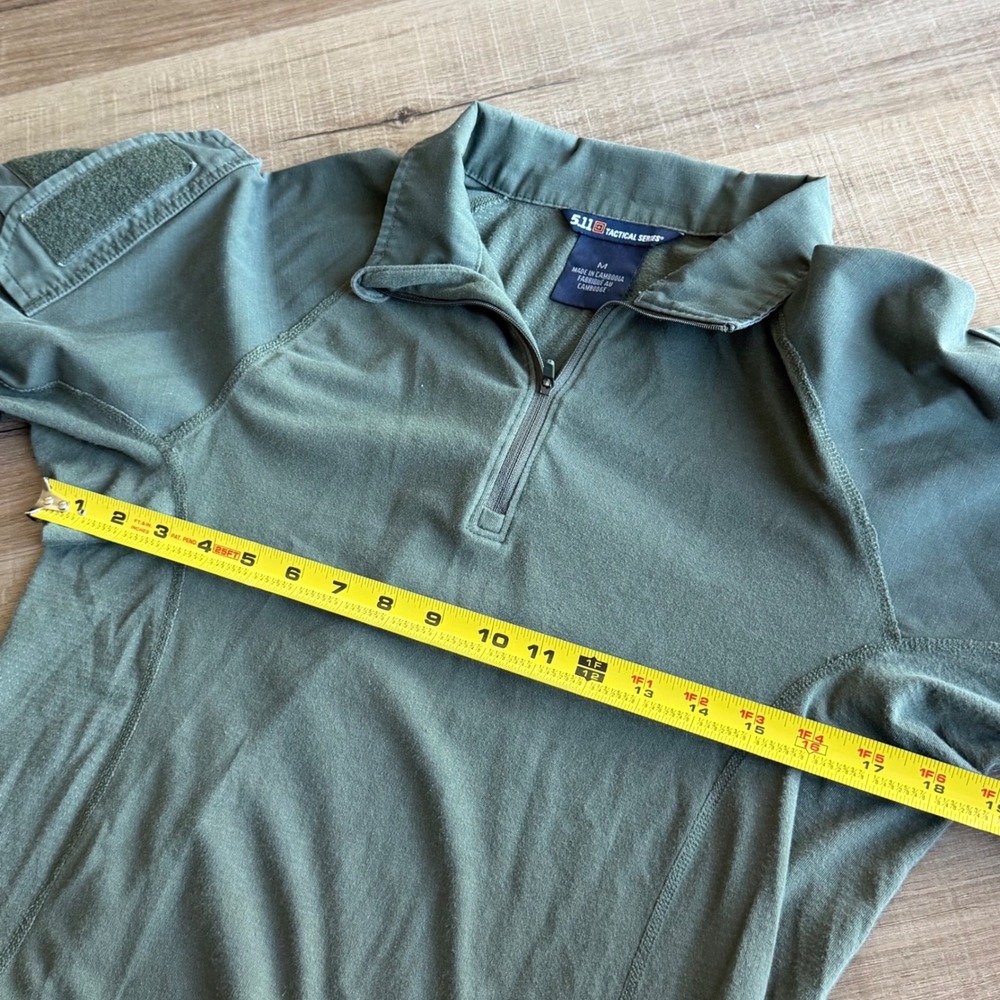5.11 Tactical Series Rapid Assault Shirt Mens Medium Tundra Green Quarter Zip - Picture 5 of 8